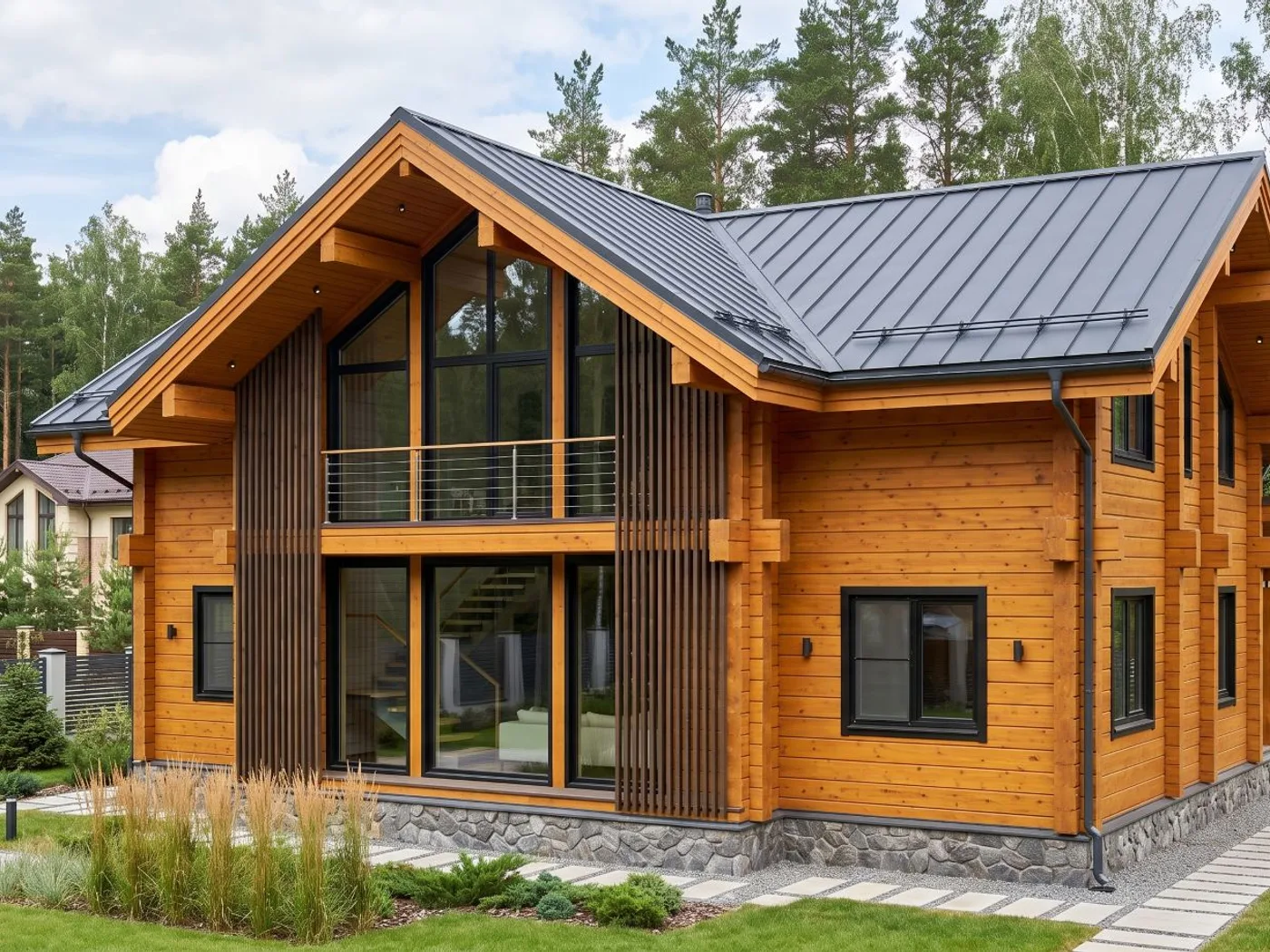 Построенный дом — Дом из бруса · 290 м², Выборгский р-н, ЛО