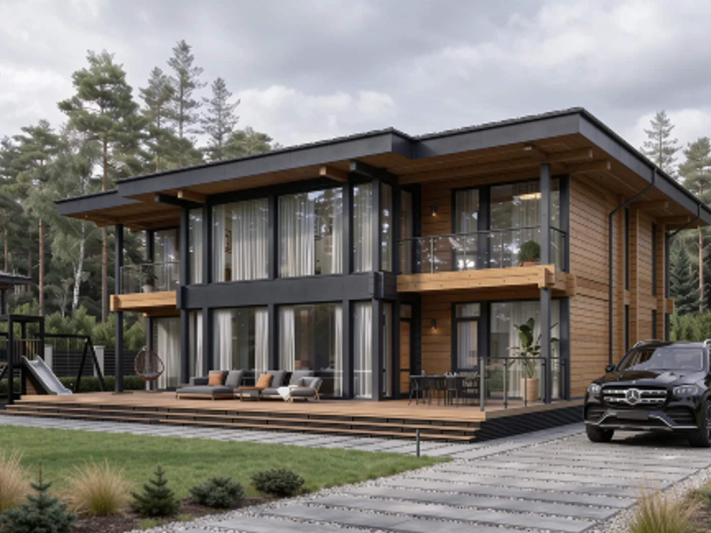 Построенный дом — Двухэтажный · 350 м², Пушкинский р-н, МО